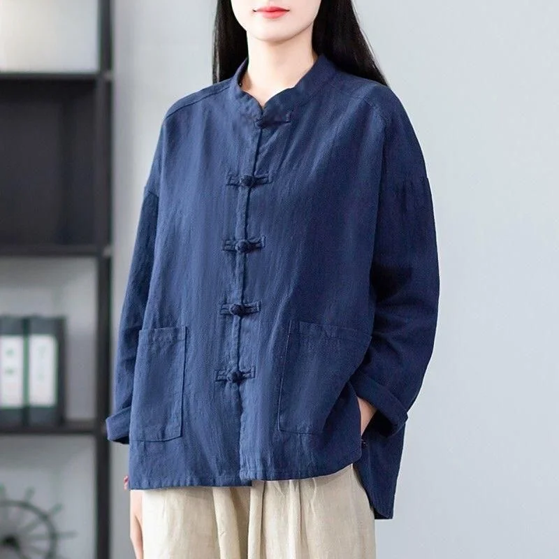 

Новый китайский Sle из хлопка и льна, весна-осень, новый высококачественный льняной национальный женский дзен-ирт, свободный крой, длинный све