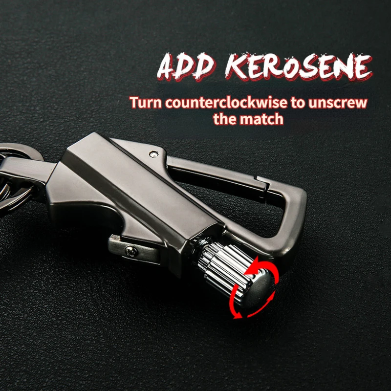 Multifunctional Match Kerosene Lighter Creative Keychain Bottle Opener Igniter Outdoor Waterproof Portable