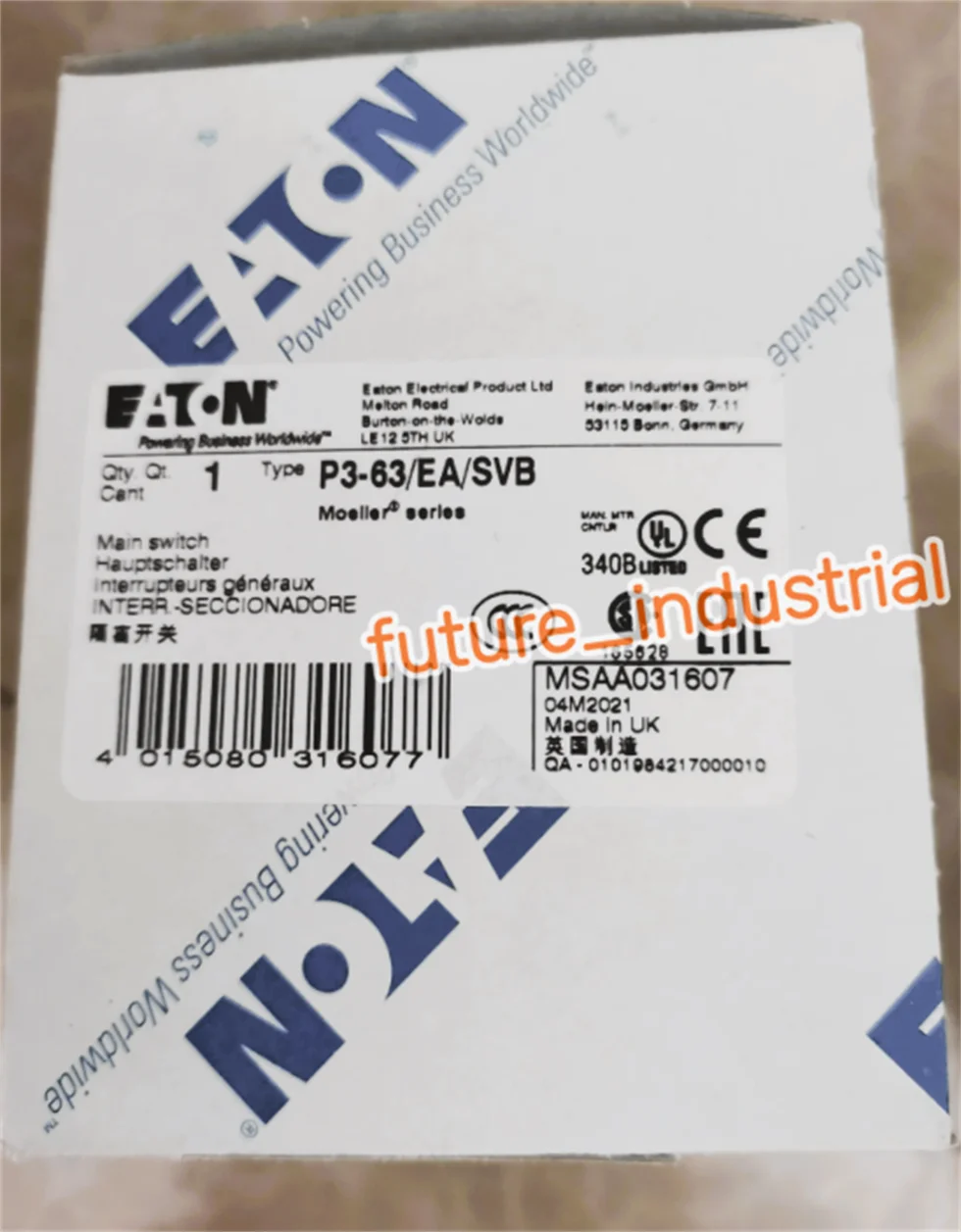 

Новинка в коробке Eaton P3-63-EA/SVB