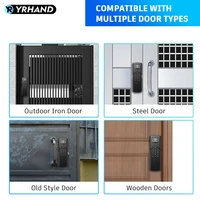 Tuya WiFi APP 3D Face Recognition Fingerprint Smart Lock Waterproof Gate Iron Door RFID Digital Face Recognition Lock For home 5