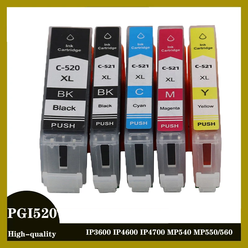 For Canon 520 521 Compatible Ink cartridge for pgi520 cli521 pgi-520 PIXMA MP540 MP545 MP550 MP638 MP630 MP640 MP990 MP996