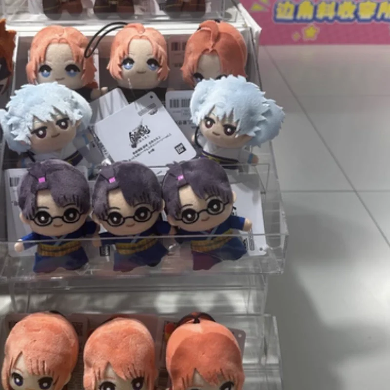 Bandai Original Anime Gintama New Theater Version Plush Doll Pendant Kagura, Sakata Gintoki, Abuto Cute Keychain Girl Gift