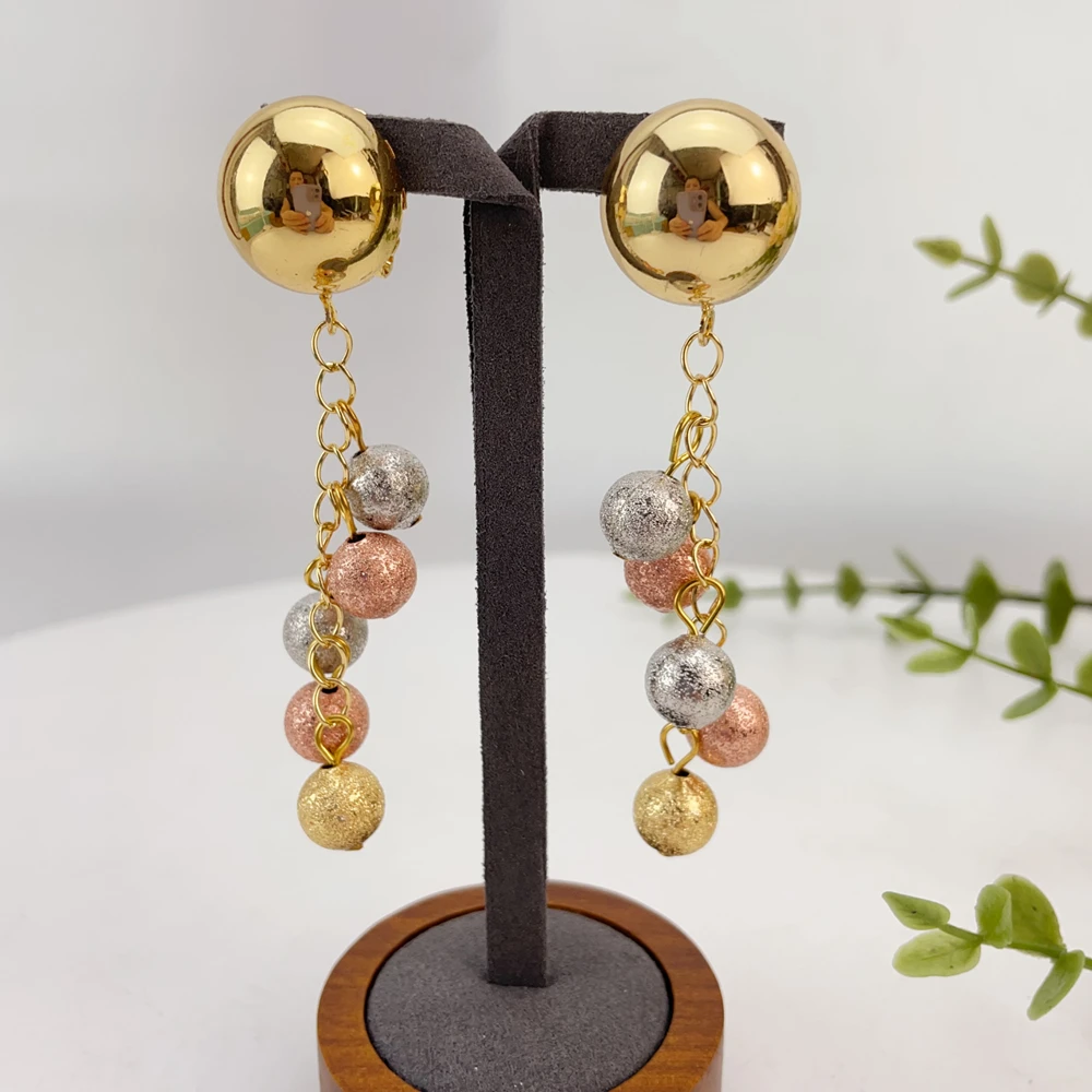 EMMA البرازيلي مجوهرات مطلية بالذهب النساء بيان كبير الأقراط الإناث كبيرة الحجم جريئة زهرة مجوهرات اكسسوارات هدايا