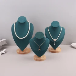 Velvet Portrait Necklace Display Pendant Organizer Jewelry Display Stand Jewelry Mannequin Bust Necklace Pendant Window Display