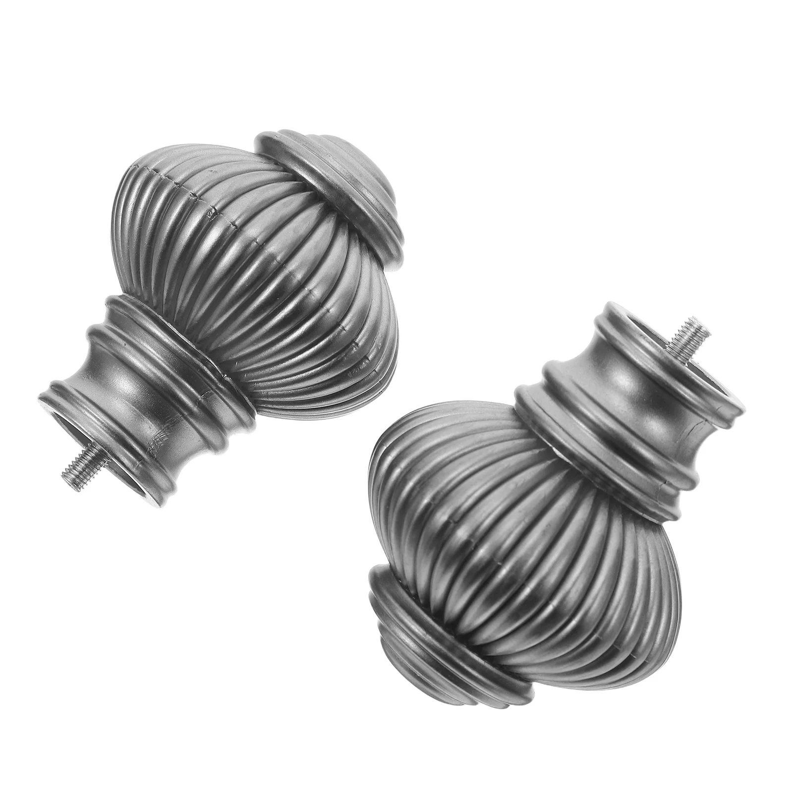 

2Pcs Curtain Rod Finials Plastic End Caps Replacement for 16mm Poles Bathroom Bedroom Living Room Drapery Rod Finials Decorative