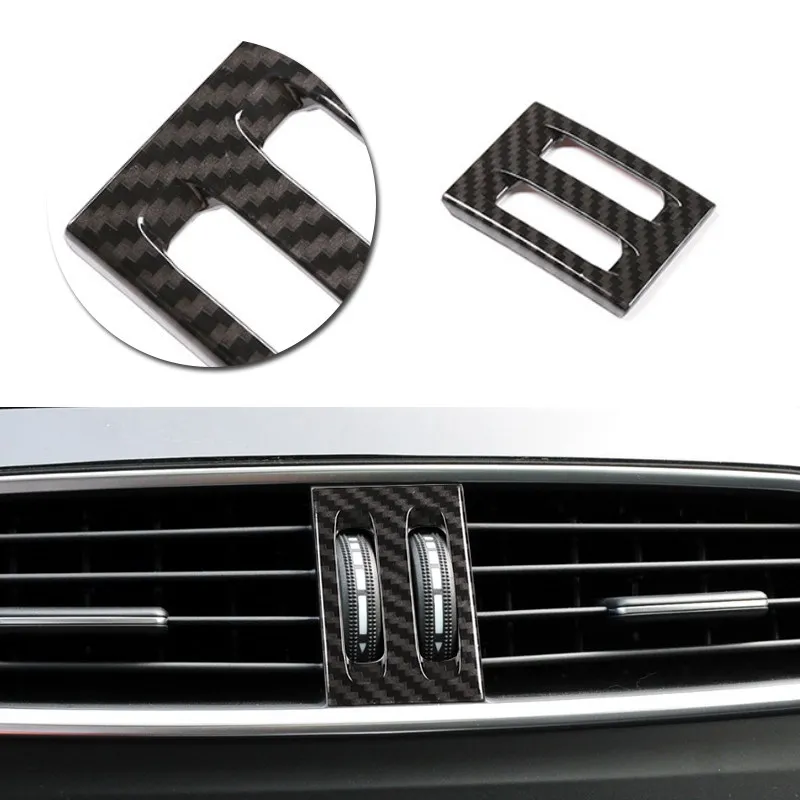 For Mercedes Benz C class W204 2011 - 2013 Interior Center Control Air Condition Adjuster Frame Cover ABS Carbon Texture Decor