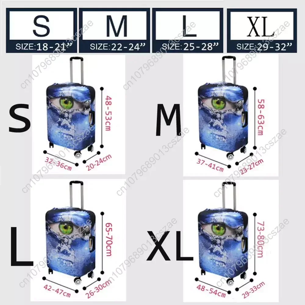 18\'\'-32\'\' Trolley Luggage Protective Dust Covers Stretch Travel Suitcase Covers Spandex Waterproof Baggage Cover