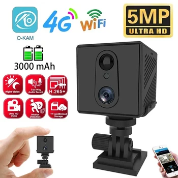 5MP Mini Camera 4G SIM Card WiFi Camera Human Motion Detection Night Vision Security CCTV Surveillance Camera Video Recorder
