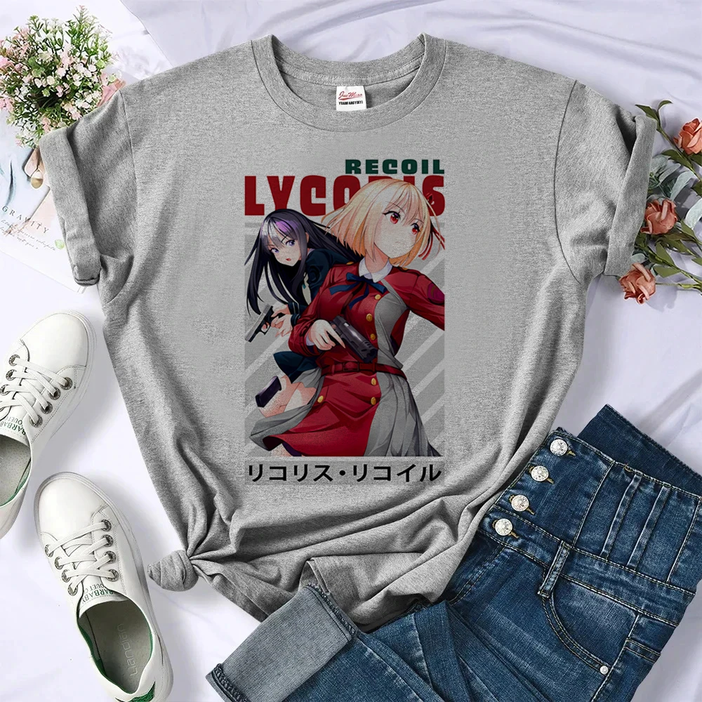Рубашка Lycoris Recoil в стиле shoujo cutecore, манга-стиль, ретро-топ, футболки в корейском стиле, cutecore, альтернативная психеделическая мода, стиль baddie.