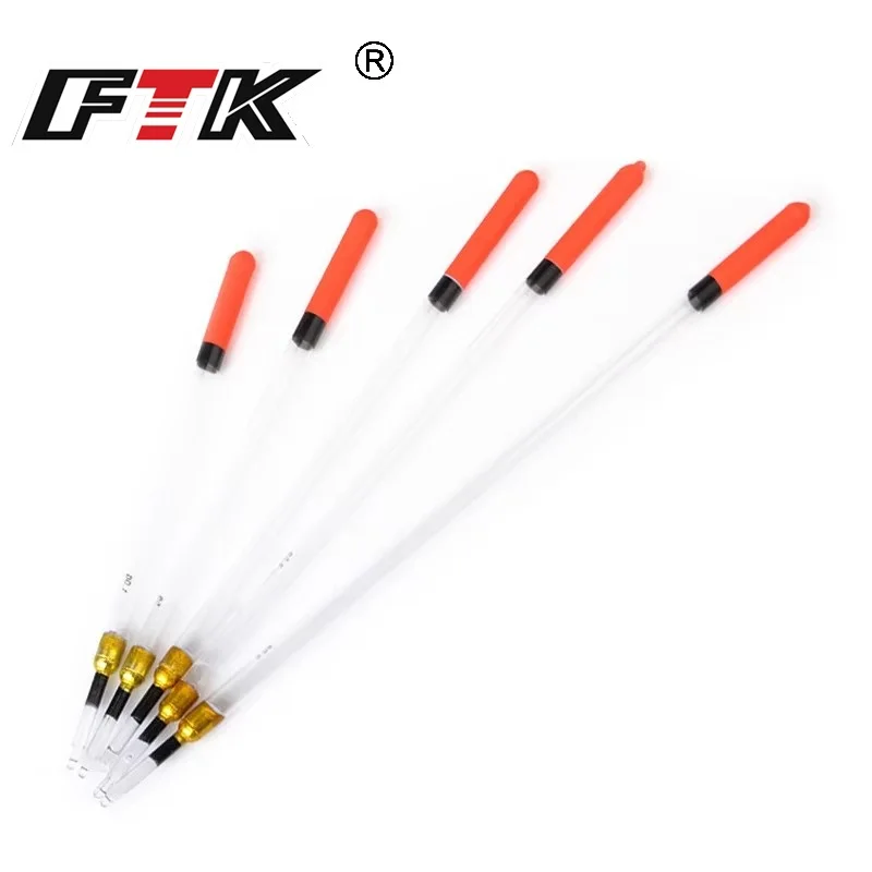 FTK 10pcs/lot 1g/1.5g/2g/2.5g/3g Plastic Fishing Float Tube Carp Fishing Accessary Fishing Tackle Mixed Sizes