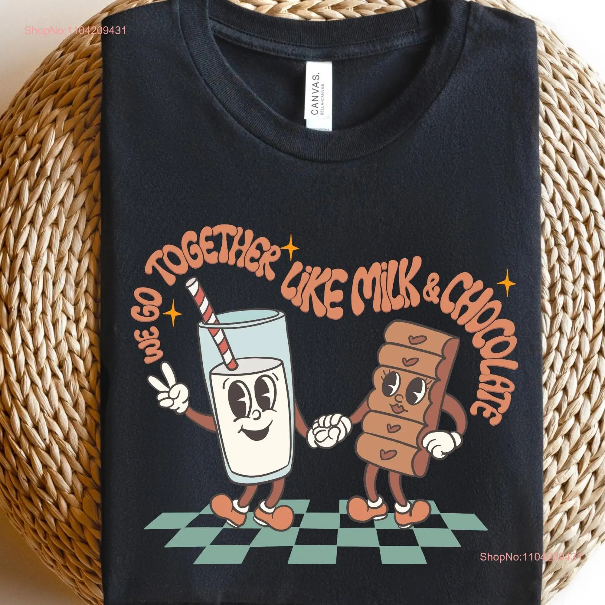 Chocolate is my Valentine SweaT T Shirt Valentines Day Couple For Her long or short sleeves