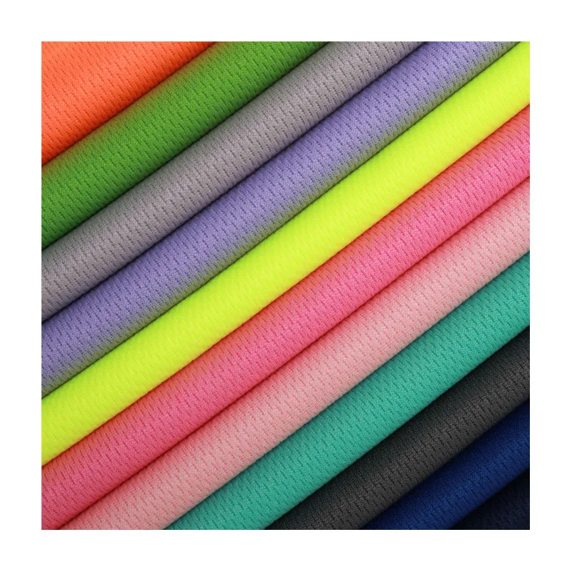 Plain Bird Eye Mesh Fabric By The Meter for Sportswear Clothes Sewing Quick Drying Polyester Knitted Cloth Needlework Breathable