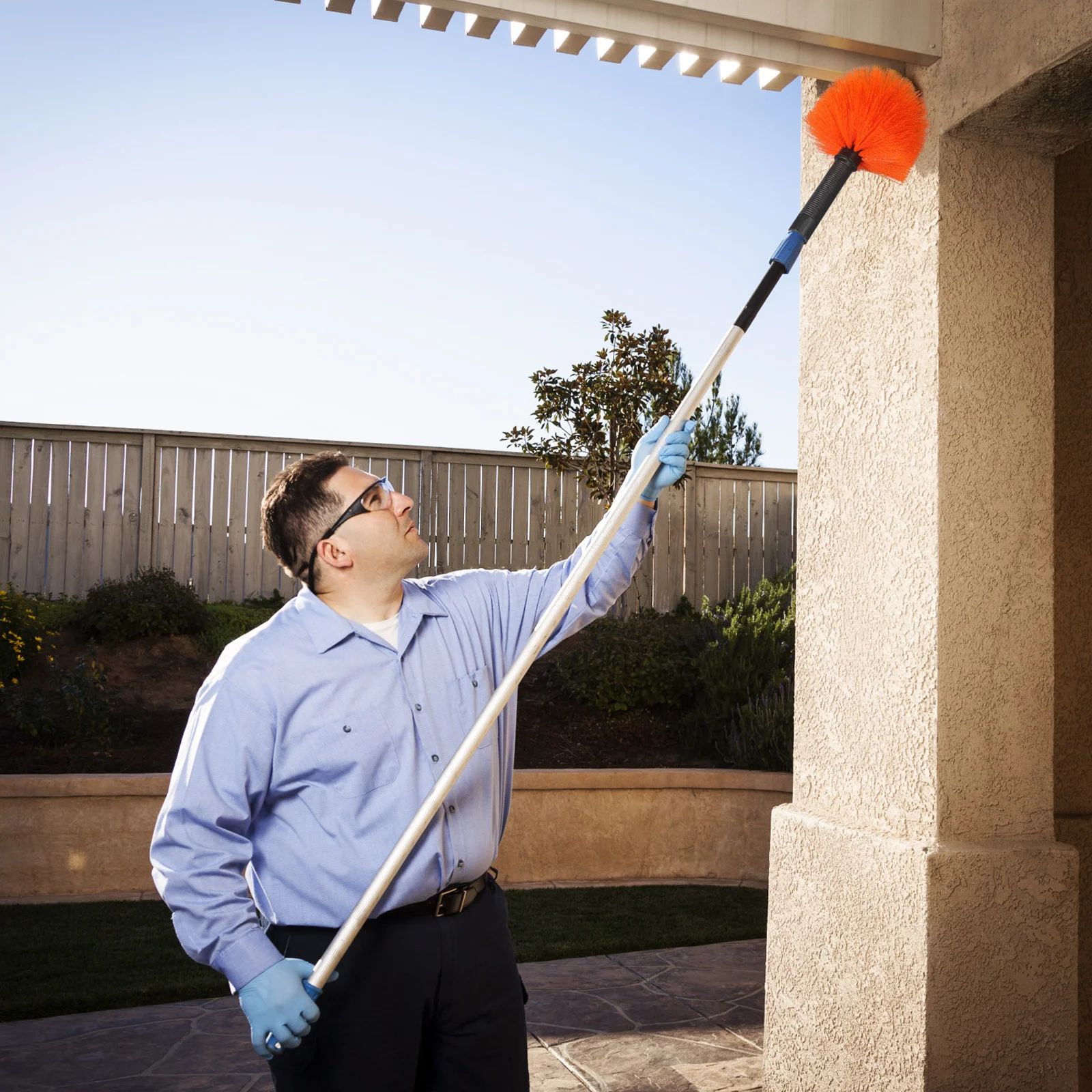 

Spider Web Duster Cobweb Brush Plastic Replacement Head for Cleaning Corners Ceilings Indoor Outdoor Efficient Spider