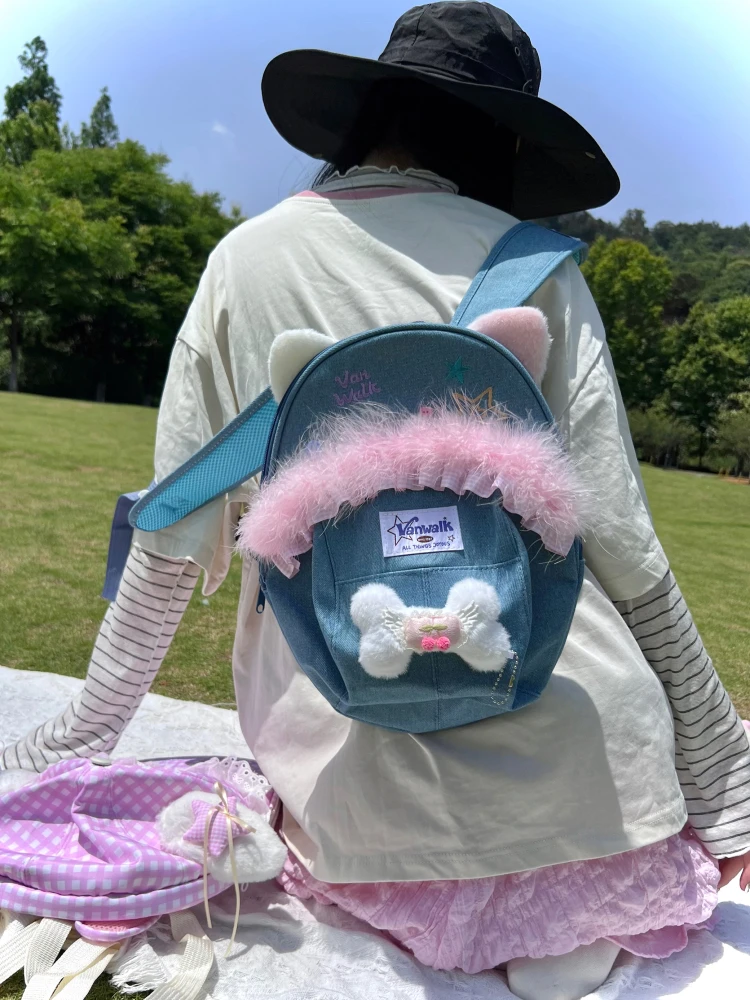 Sweet Girl Japanese Original Lolita Cute Backpack Large Capacity Daily Commute Fashion Versatile School Bag for Women