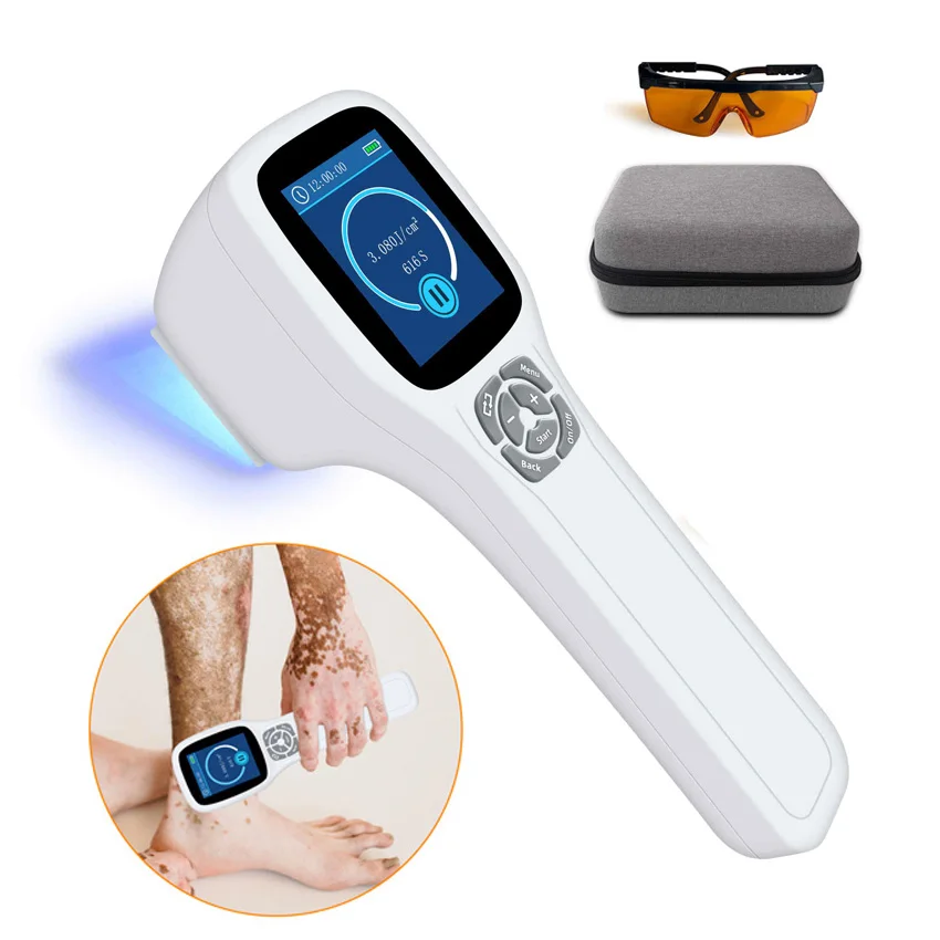 

5-40mW/cm² 308nm Ultraviolet Light Therapy for Vitiligo Psoriasis UVb Phototherapy Machine for Skin Diseases 49pcs Diodes