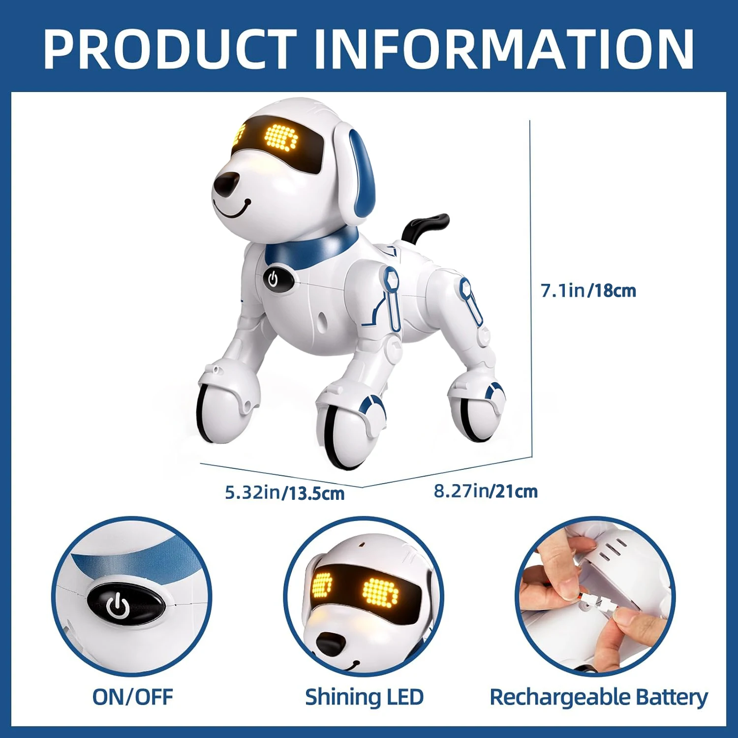 Smart Machine Dog Companion - Elektronische huisdierrobot met zang-, dans- en stuntfuncties voor vroeg onderwijs, kerstcadeau