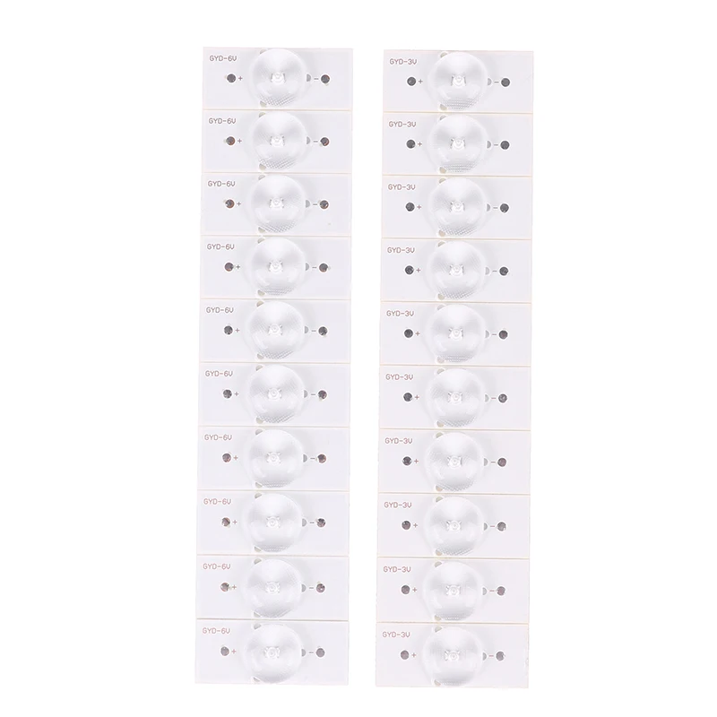 10Pcs General Direct Type 3V 6V Lamp Beads Repair Commonly Used LCD TV LED Backlight With Optical Lens Fliter