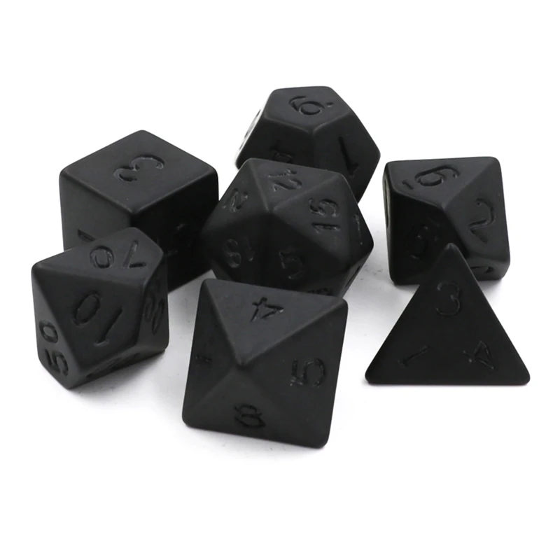 7 unids/set dados acrílicos varias formas, juego dados diferente número caras, juguete