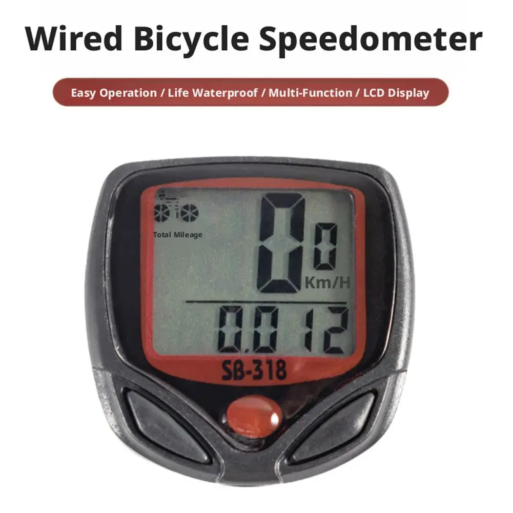 Bicycle Digital Computer Waterproof Large Screen Digital Bike Speedometer Odometer for Auto Riding Cycling Tracking Accessories