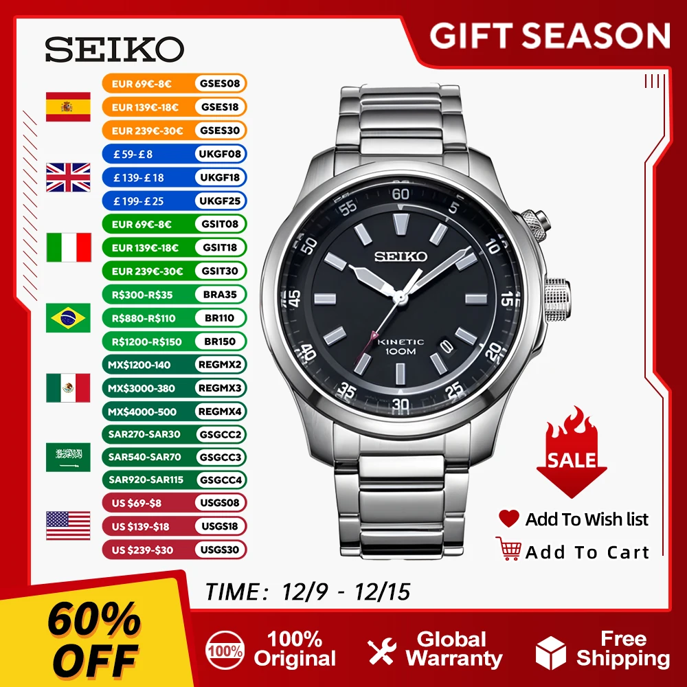 Seiko Original Japan Men Watch Casual Quartz Watchs Waterproof  Business  Watches