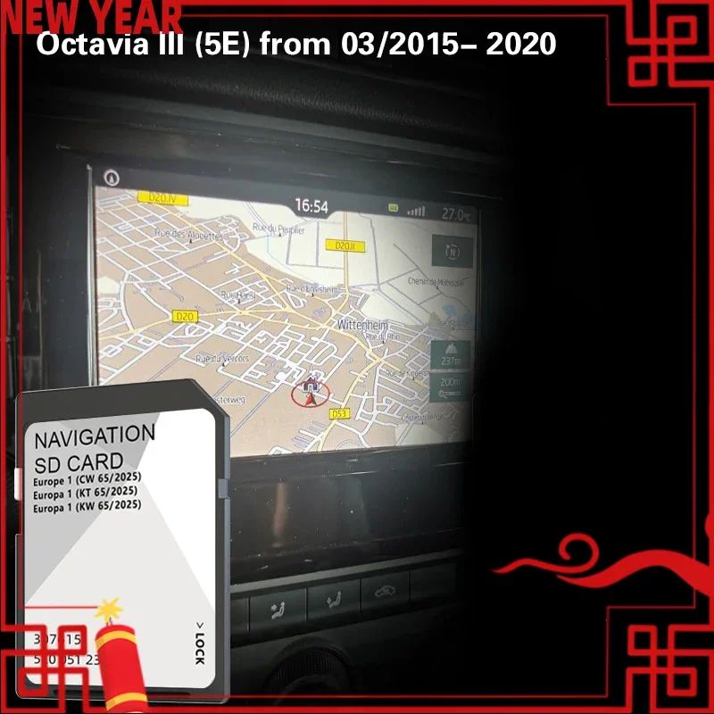 Подходит для Skoda Octavia III 5E 2015 2016 Sat Gps Nav 32 ГБ Обложка карты SD Бельгия Беларусь Босния Болгарии Канарские острова