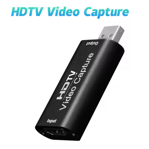 USB 2.0 Video Capture Card 4K HDTV to USB Video Grabber Live Streaming Box Recording for PS4 XBOX Phone Game DVD HD Camera HD TV