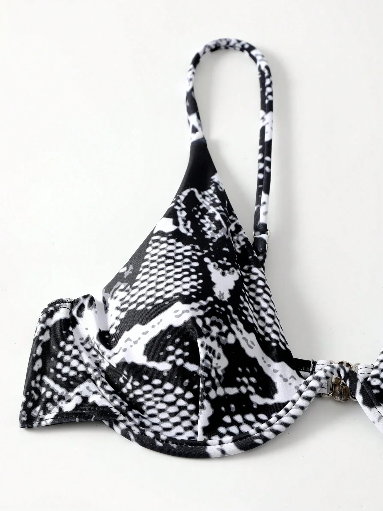 

Snakeskin Print Sexy Bikini Set With Cover Up Pants Underwire Summer