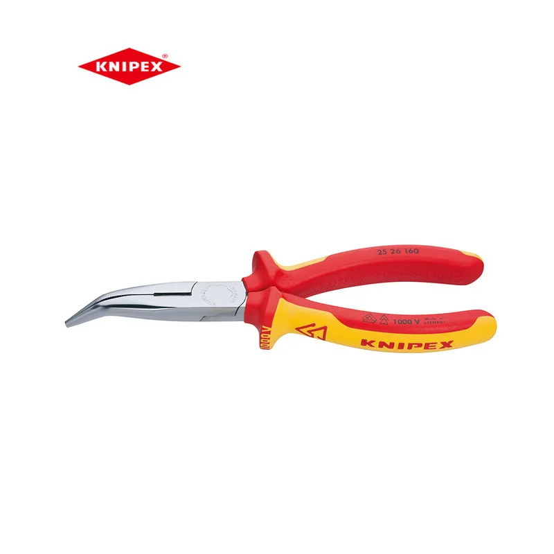 Alicates de punta en ángulo serie alemana KNIPEX 25 herramienta multifuncional