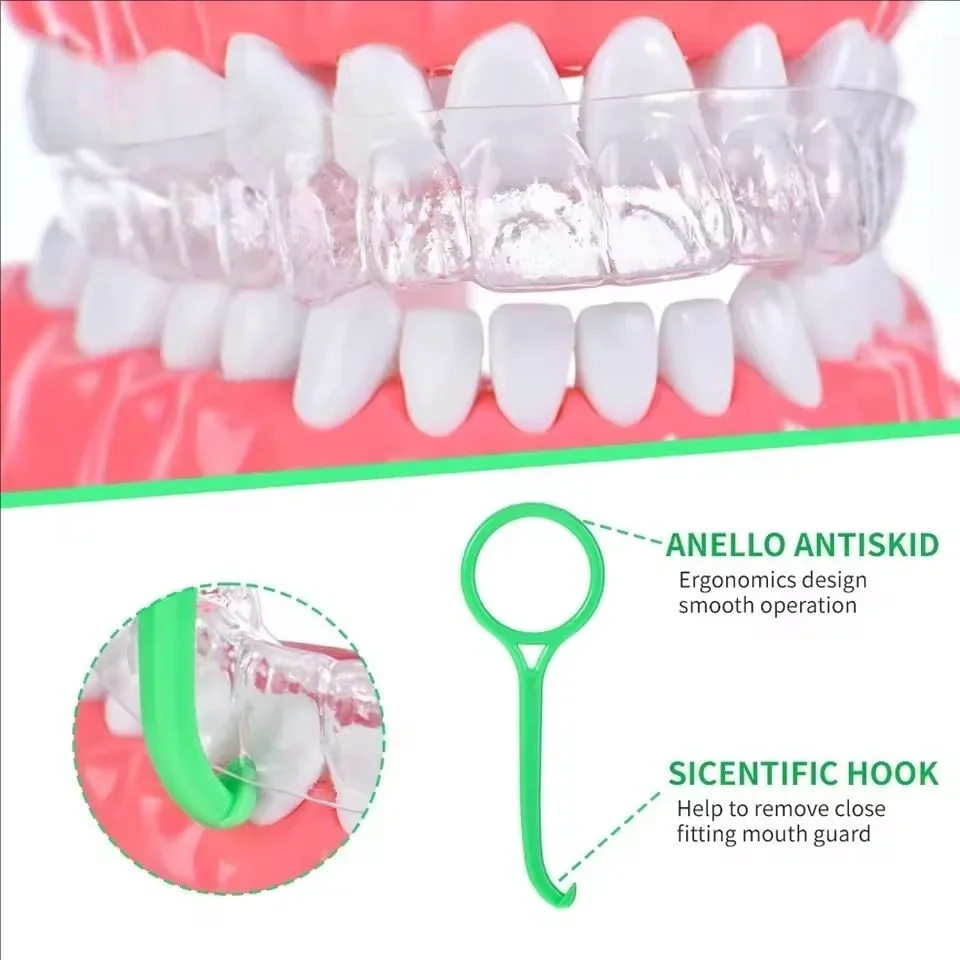 10/20pcs Disposable Orthodontic Aligner Remove Hook Dental Invisible Brace Extractor Portable Plastic Tooth Socket Removal Tools
