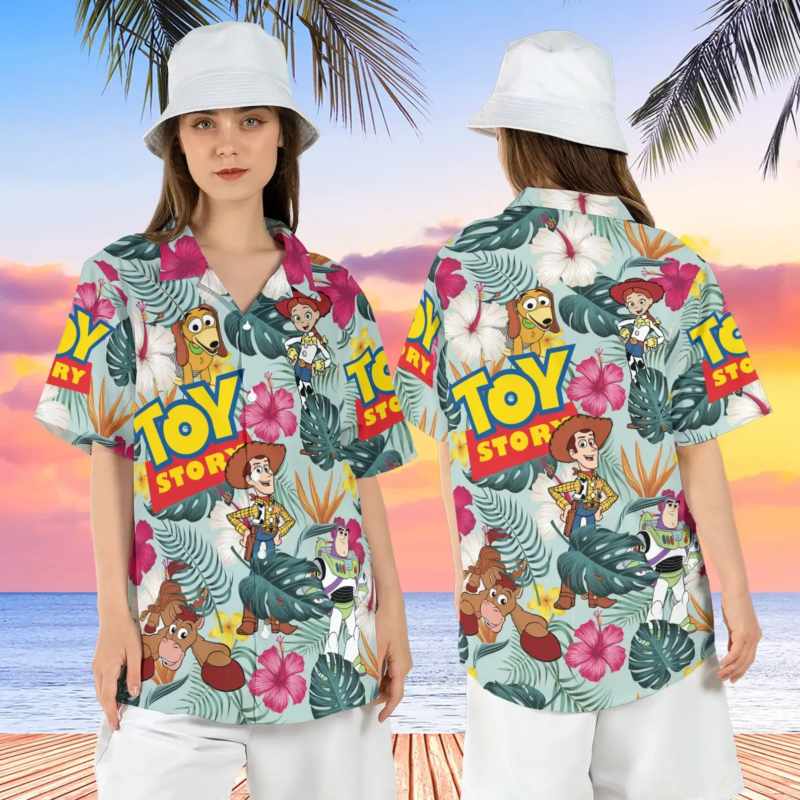 Buzz Lightyear Astro Blaster Hawaiian Shirt Men\'s Short Sleeve Shirt Lightyear Space Ranger Hawaiian Shirt Disney Beach Shirt