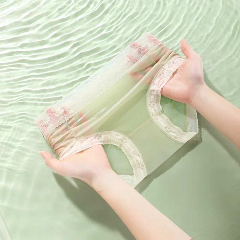 Ijs Zijde Driehoekige Slipje Naakt Gevoel Dunne Zachte Vrouw Slips Ondergoed Vrouwen Lingerie Sexy Underware Dames Naadloze Dames