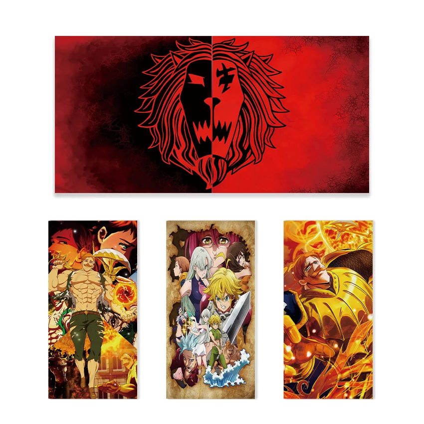 

Пляжное полотенце из микрофибры 75×150 см с аниме-эмблемой льва, мягкое, для взрослых, подарок, для ванной, душа, плавания