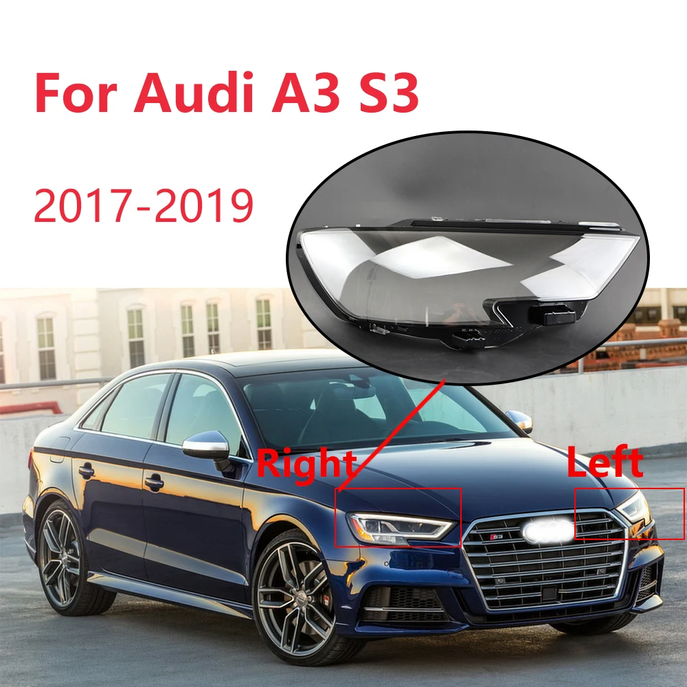 

Для Audi A3 S3 2017 2018 2019 автомобильный абажур для передней фары Крышка для левой/правой фары стеклянный абажур оболочка автомобильные аксессуары