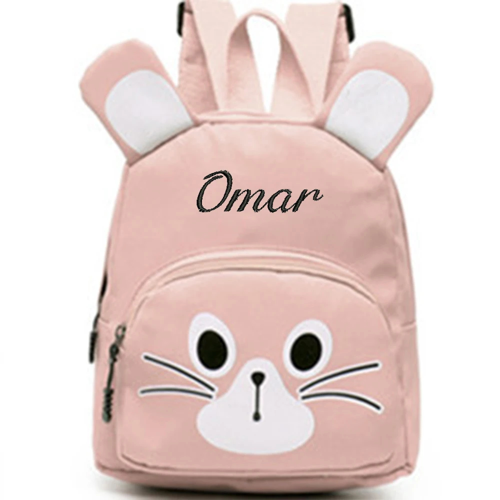 Personalized Customi Name For Children\'s Backpack, New Embroidered Kindergarten Baby Boys And Girls Travel Cute Backpack