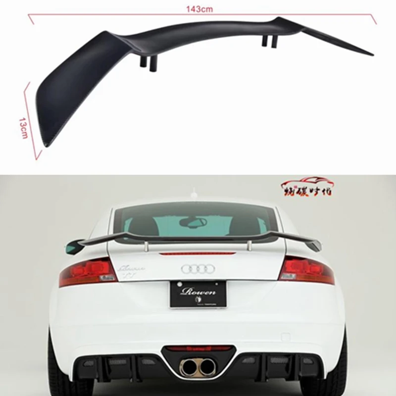 Carbon fiber CAR REAR WING TRUNK SPOILER FOR Audi TT TTS TTRS ROWEN Style 2008 2009 2010 2011 2012 2013 2014 2015 2016 2017