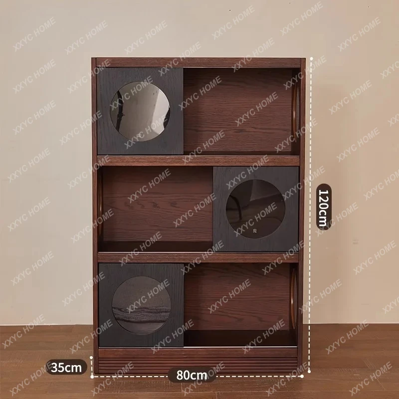 

Ретро-стеллаж из массива дерева, комбинированный, для дома, встроенный в стену, книжный шкаф-стеллаж