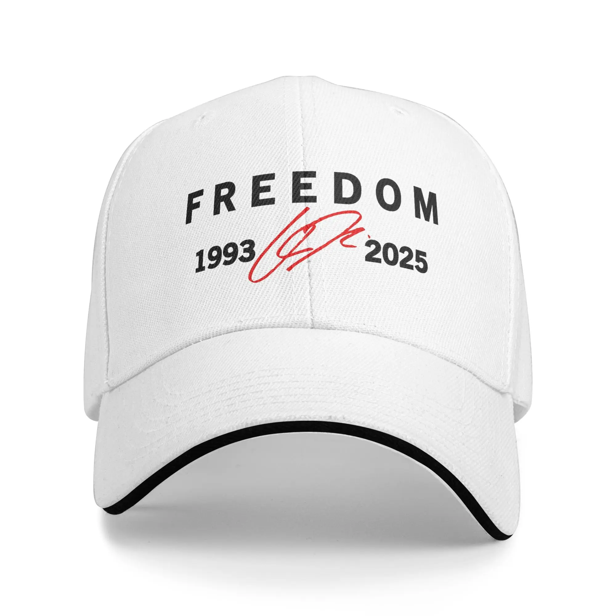 Freedom Red Signature Charlie Kirk Tribute  Baseball Cap Popular  Sandwich Hats Unisex Style Adjustable Dad Hat