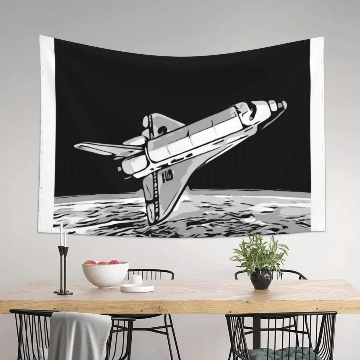 

Space shuttle in orbit Tapestry Aesthetic Decoration Decoration Home Kawaii Room Decor Aesthetic Room Decor Korean Tapestry