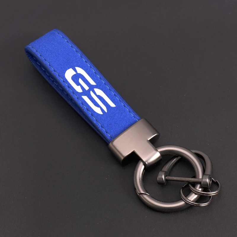 For BMW GS1250 GS1200 GS1100 GS850 ADV R 850 1150 F800GS F700GS Fashion Alloy Keyring Motorcycle Suede Leather Keychain