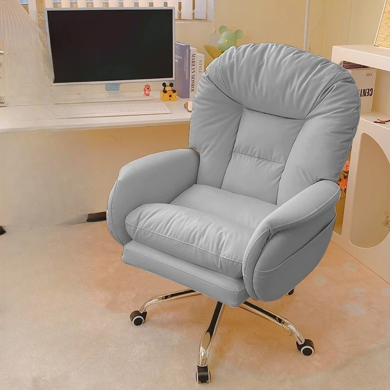 interior comfortable Office Chair Leather Designer Comfortable Wheels Office Chair Student Sillas De Oficina Trendy Furniture