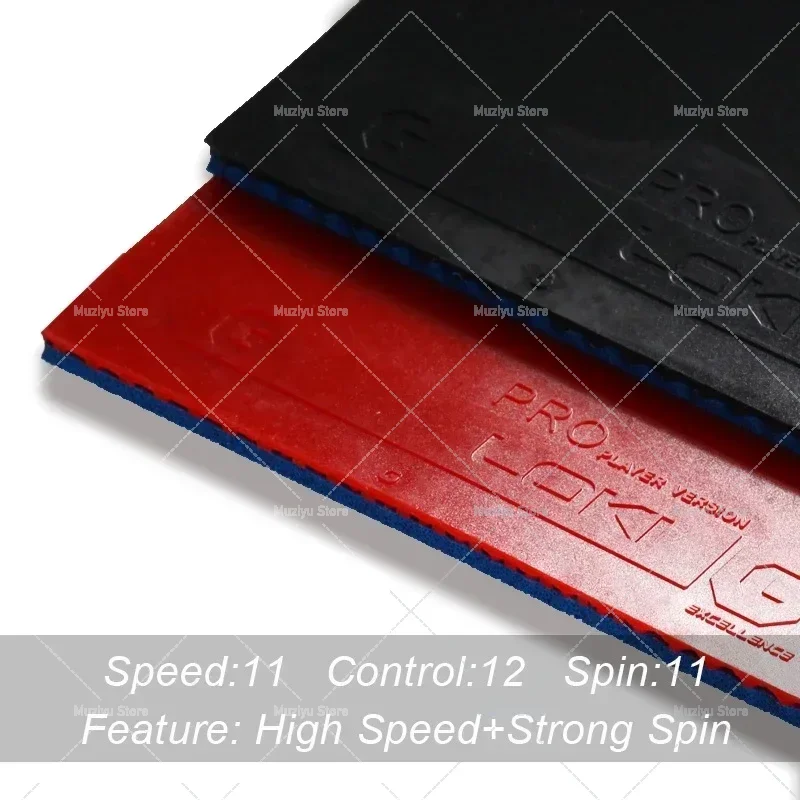LOKI GTX Professional Sticky Table Tennis Rubber Strong Spin High Elastic Blue Sponge Pips In Pingpong Rubber for Attack Loop