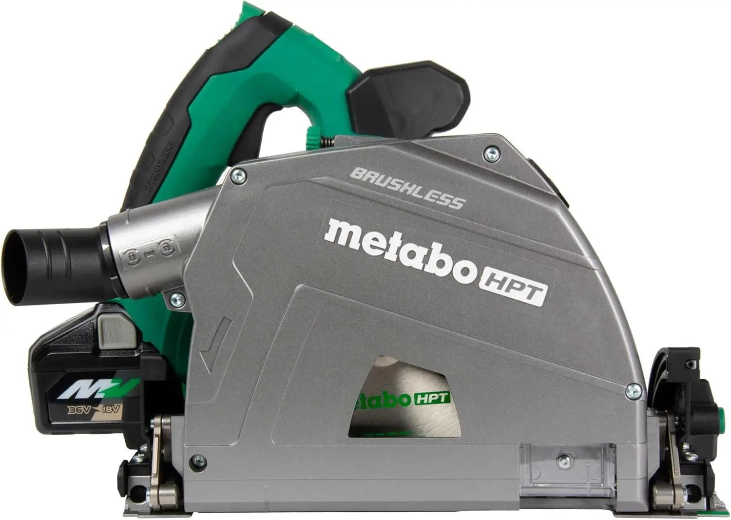 

Metabo HPT 36V MultiVolt™ Cordless Circular Track Saw Kit, Includes 1-36V/4.0Ah Battery, 6-1/2-Inch Blades, Hard Case, 2-19/32-I