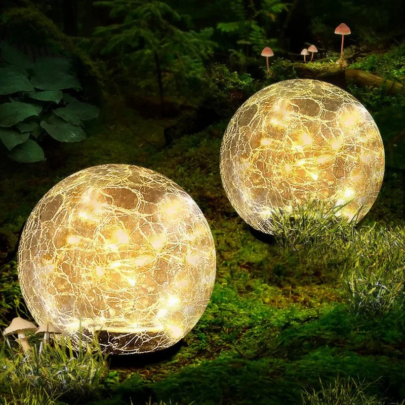 

4 PCS Garden Solar Ball Lights Outdoor Waterproof As Shown For Path Yard Patio Lawn