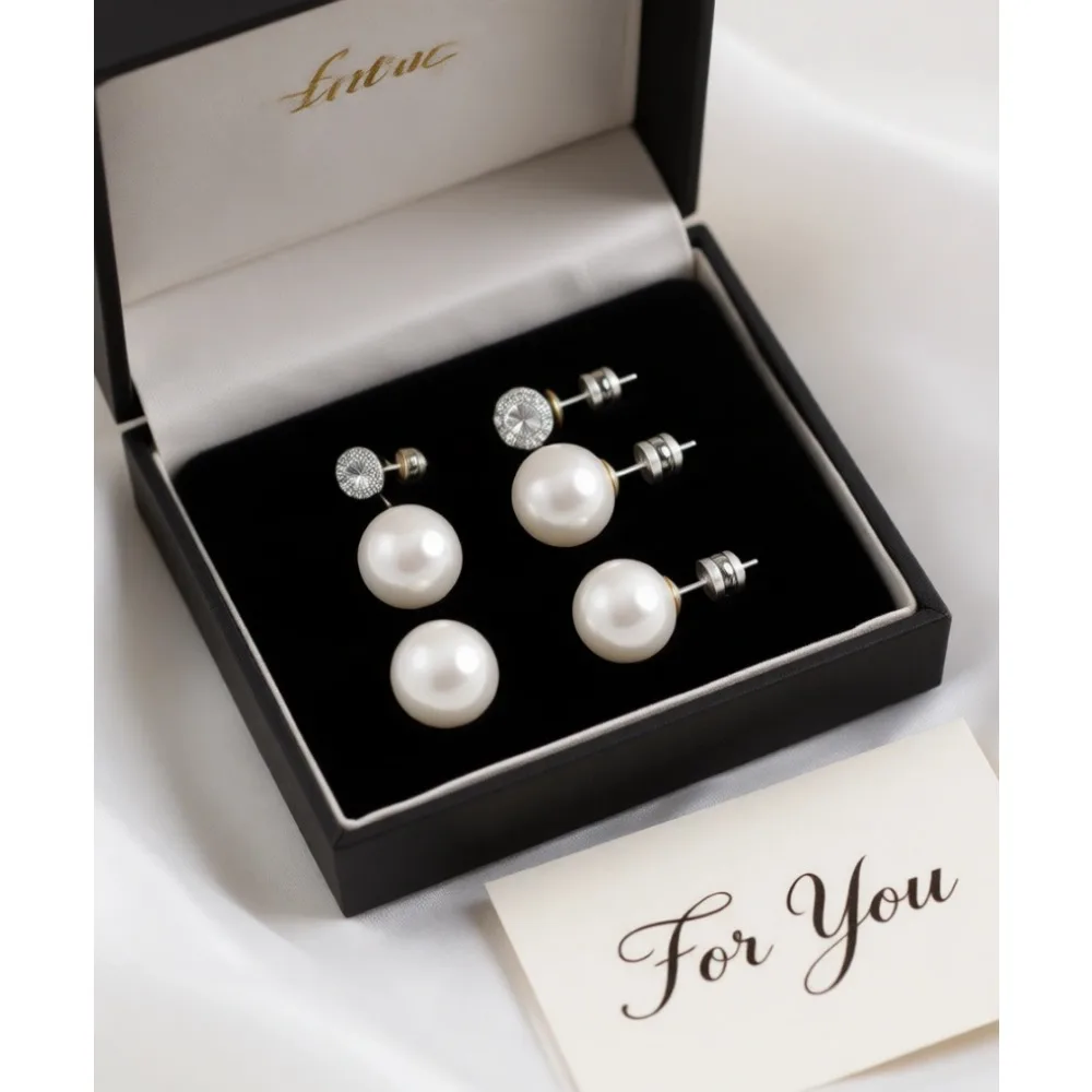 

4 пары серег-гвоздиков с жемчугом, гипоаллергенные, из стерлингового серебра 925 пробы, круглые, 6 мм, 12 мм