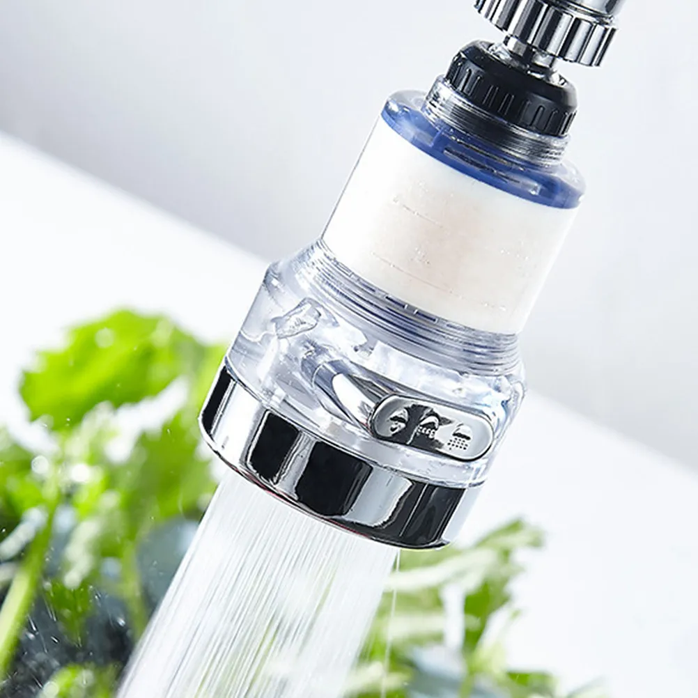 360° Rotatable Faucet Sprayer Anti Splash Nozzle Kitchen Sink Movable Silver Booster Adjustable Water Pressure Filtered Hose