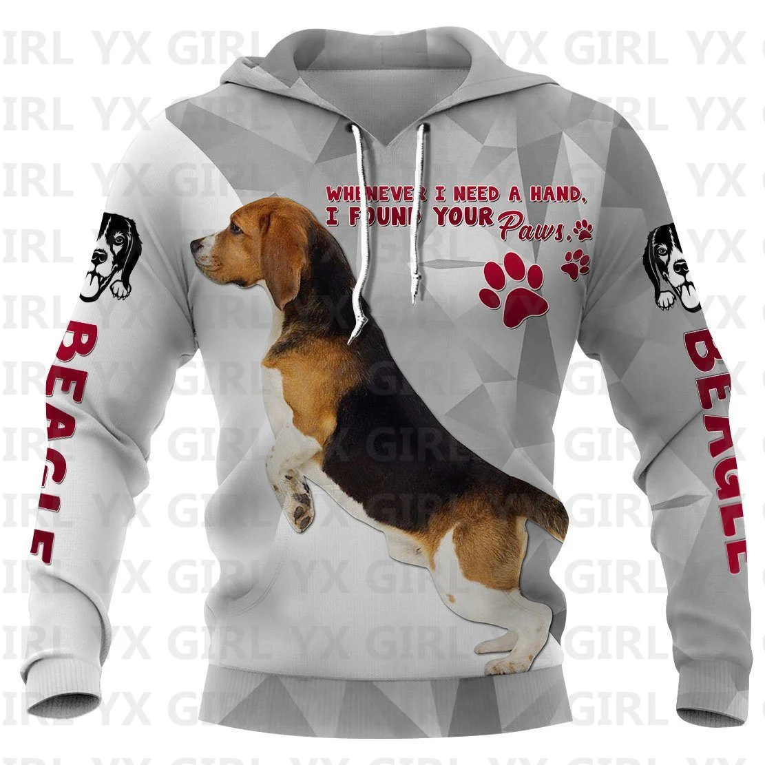 Beagle Paws/Border Collie Paws/Chihuahua Paws 3D Printed Hoodie Women For Men Pullovers Street Tracksuit Love Dog Gift