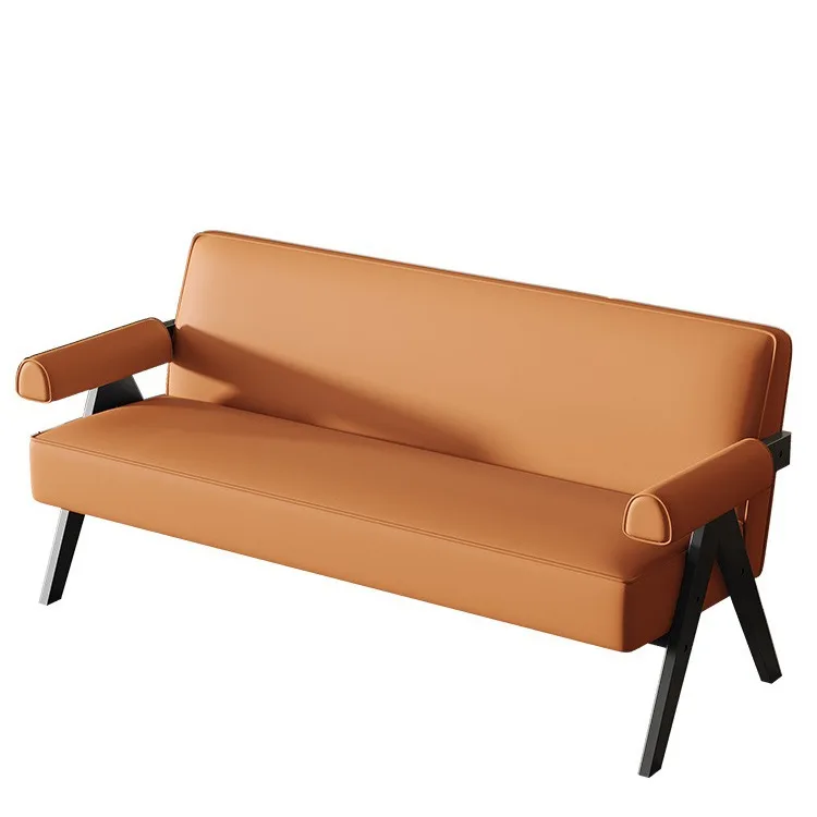 

#Nordic Single Sofa Chair Lazy Leisure Solid Wood Two/Three-Seater Small Apartment Living Room Cafe Home Furniture