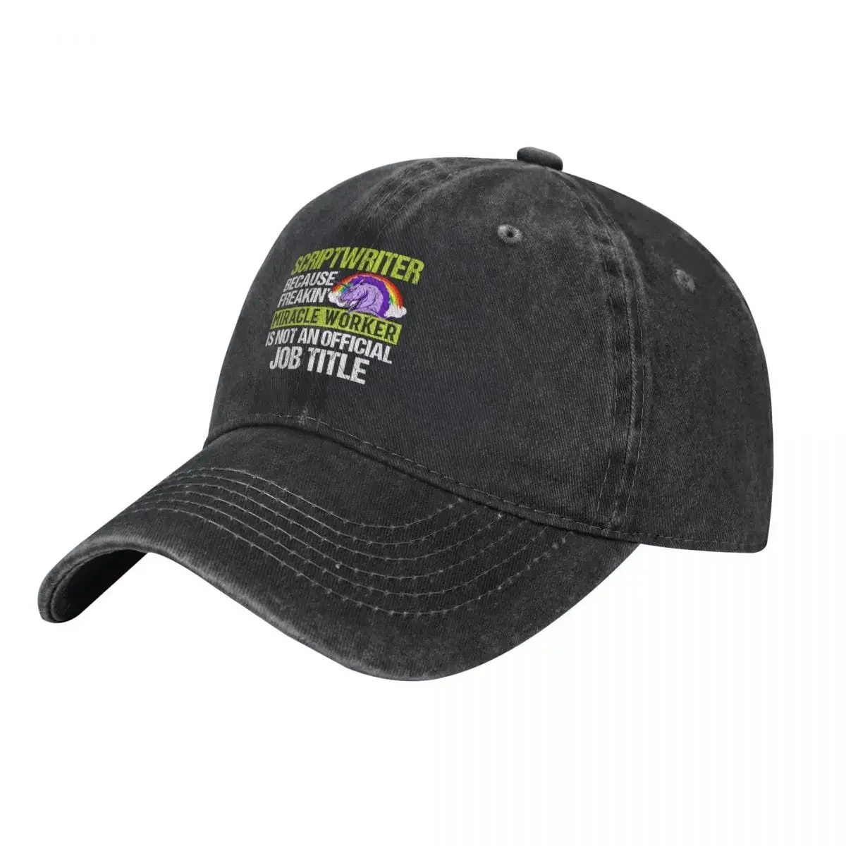 Scriptwriter Because Freakin' Miracle Worker Is Not An Official Job Title Baseball Cap Wild Ball Hat Custom Cap Girl Men's