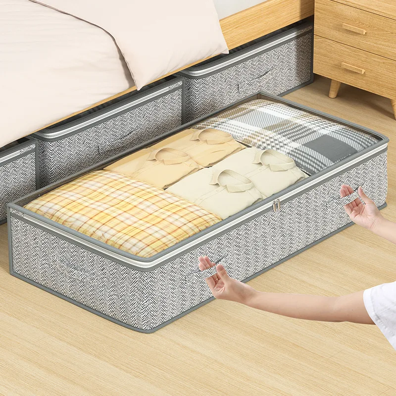 1/3/5PCS Clothes Quilt Storage Bag Underbed Organizer Large Capacity Quilt Storage Box Foldable Storage Bag Dust Tote