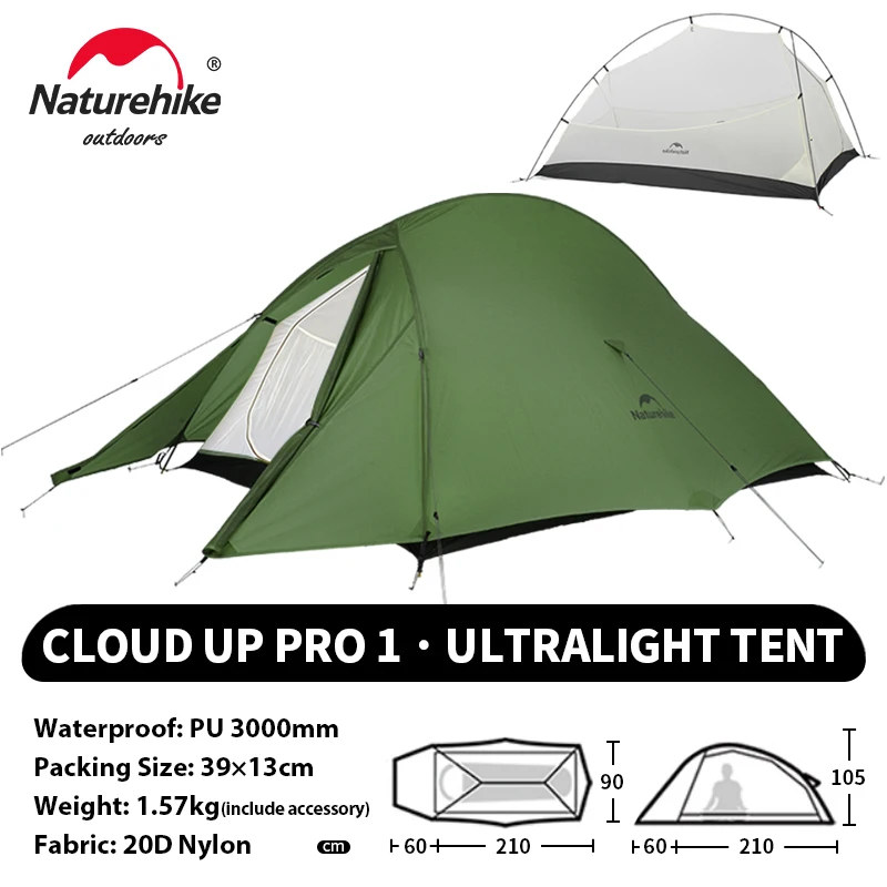 Naturehike クラウドアップ 1 アップグレードテント超軽量キャンプ